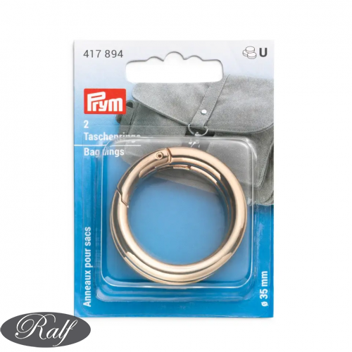 Inel pentru geanta, culoare auriu nou, 35 mm - Prym 417894